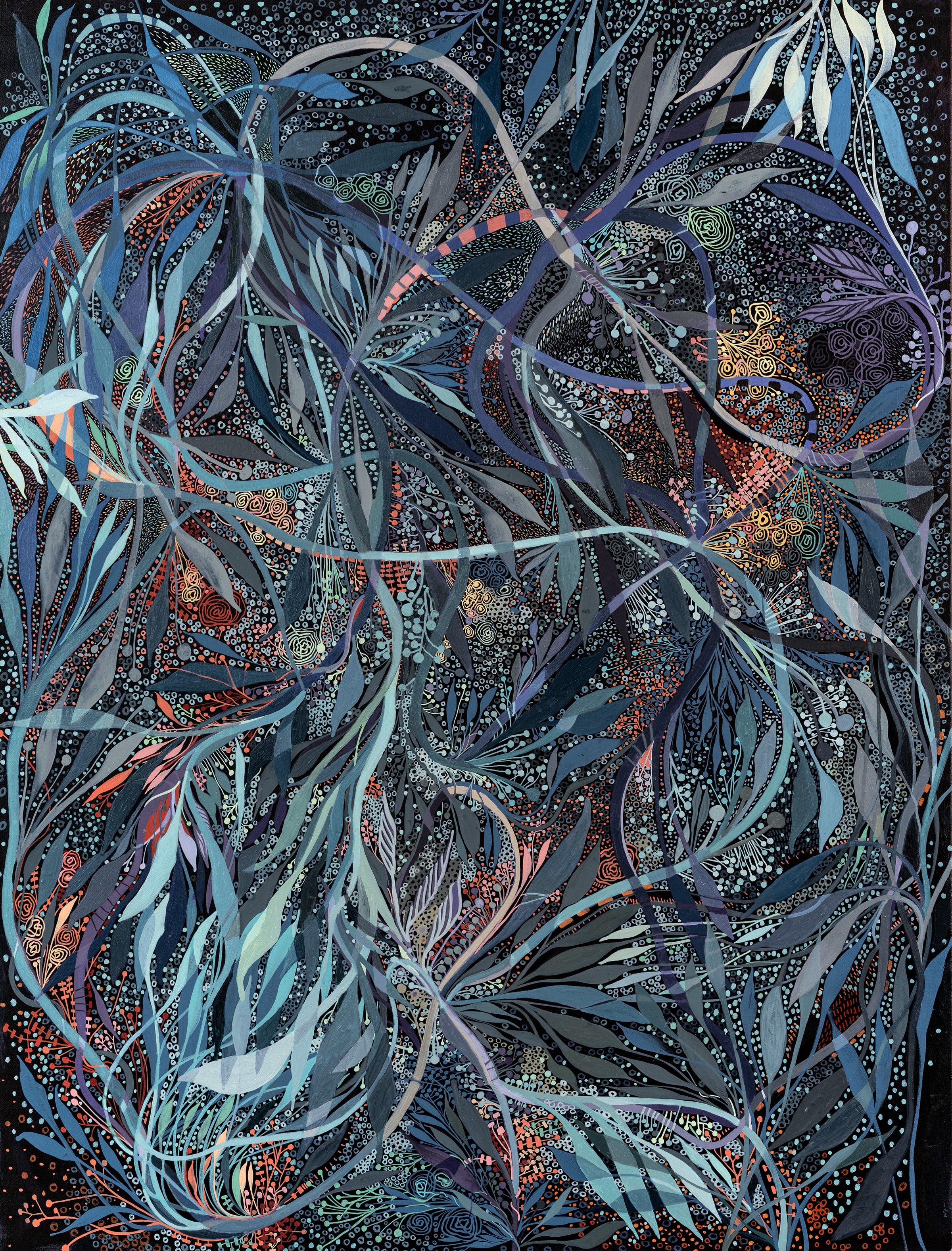 Abby Goldstein, Holding on to a Memory, 2025, 40 × 30 inches, oil over acrylic on canvas